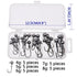 Fishing Hook Variety Box 1g 1.5g 2g 3g 3.5g fishing hook jig round head hook with mix colors , fishing tackle hook for soft grub worm baits